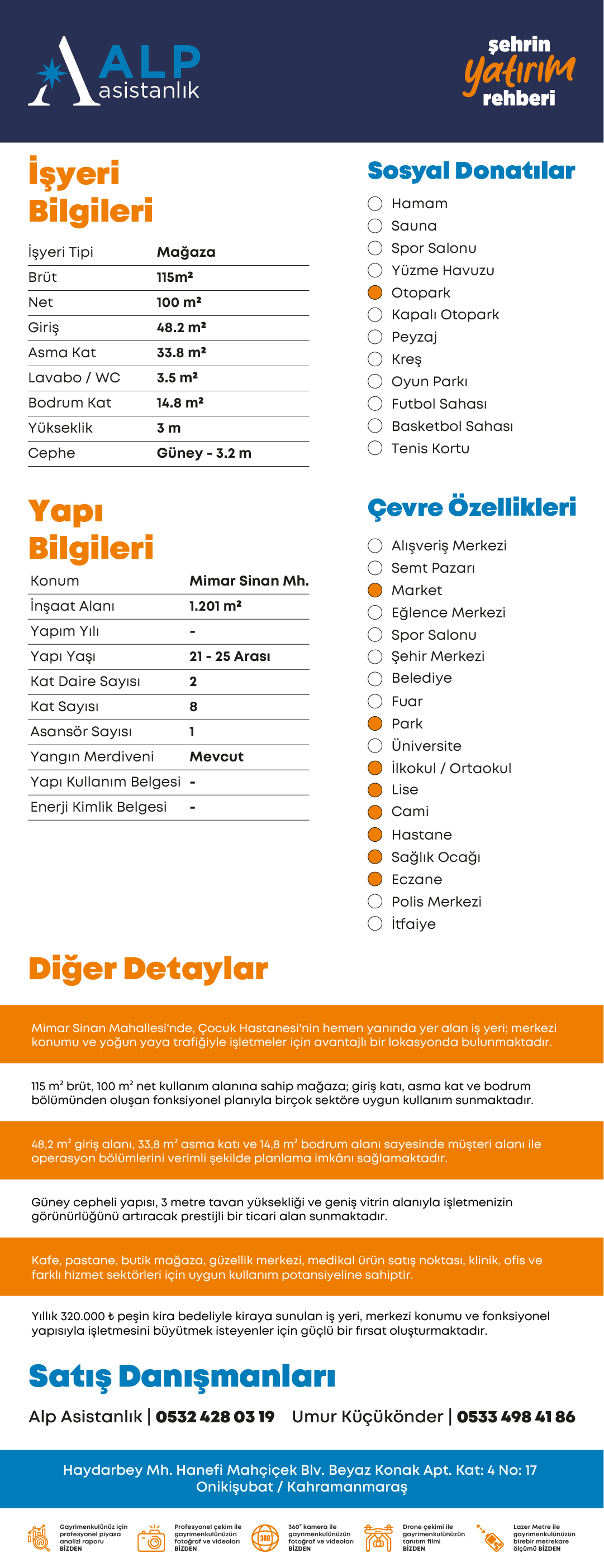 İNDİRİM FIRSATI | ÇOCUK HASTANESİ YANI ASMA KATLI SATILIK İŞYERİ bilgi görseli