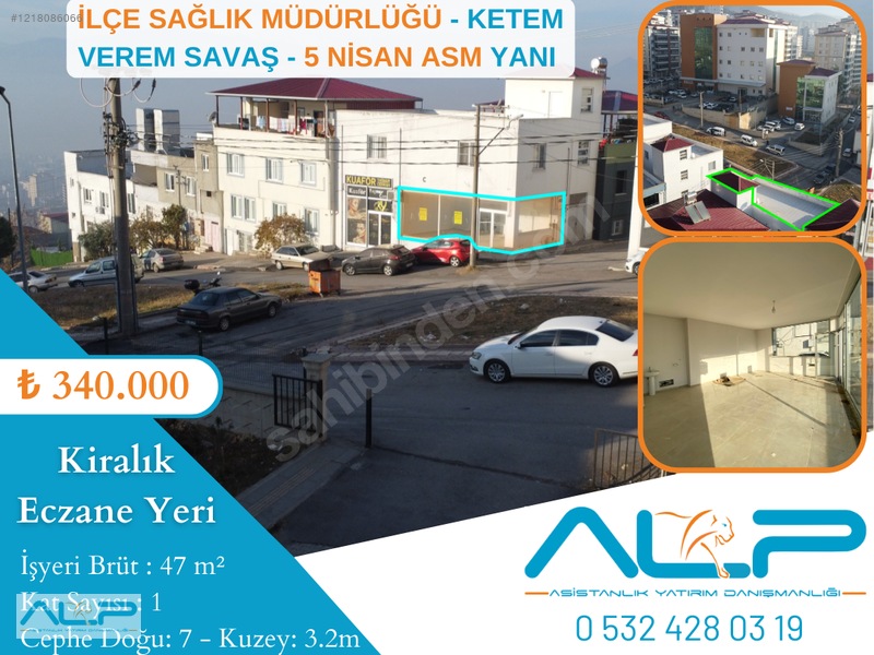 ALP ASİSTANLIK'TAN VEREM SAVAŞ & 5 NİSAN ASM YANI KİRALIK İŞYERİ - 2. küçük görsel