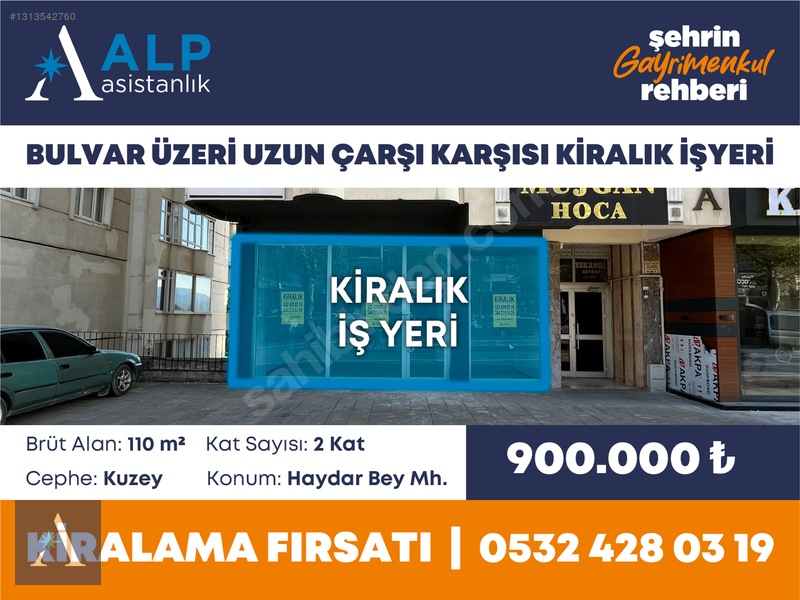 ALP ASİSTANLIK'TAN BULVAR ÜZERİ UZUN ÇARŞI KARŞI KİRALIK İŞYERİ - 2. küçük görsel