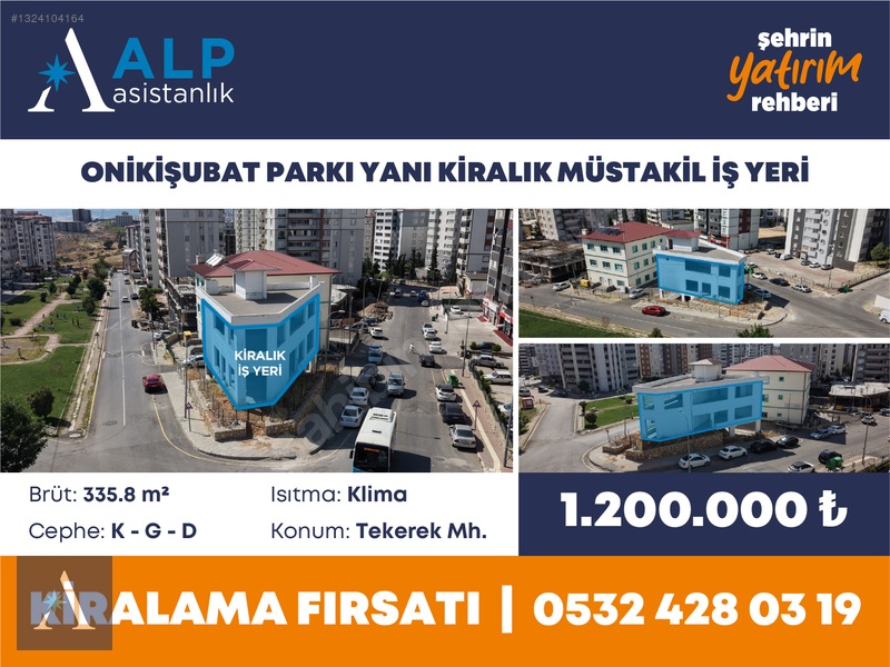 ALP ASİSTANLIK'TAN ONİKİŞUBAT PARKI YANI MÜSTAKİL KİRALIK İŞYERİ - 2. küçük görsel