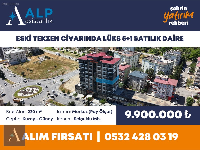 ALP ASİSTANLIK'TAN ESKİ TEKZEN CİVARINDA LÜKS 5+1 SATILIK DAİRE - 2. küçük görsel