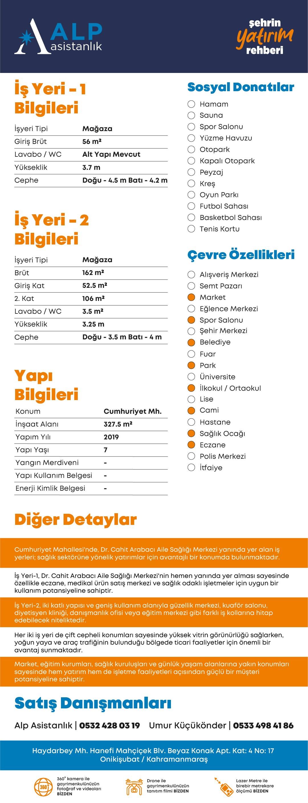ALP ASİSTANLIK'TAN 9 HEKİMLİ ASM YANINDA KİRALIK ECZANE YERLERİ bilgi görseli