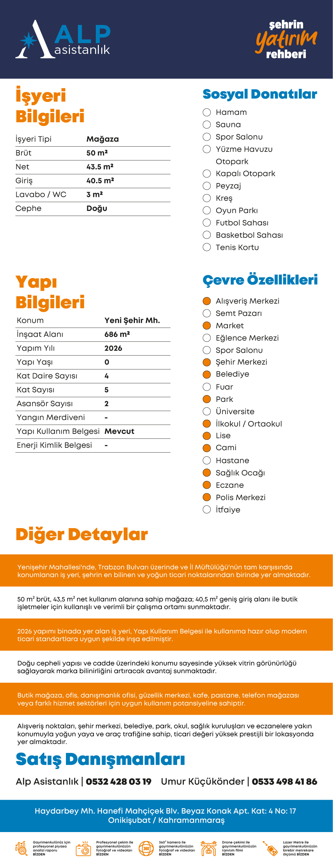 BULVAR ÜZERİNDE MÜFTÜLÜK KARŞISI KİRALIK İŞ YERİ bilgi görseli