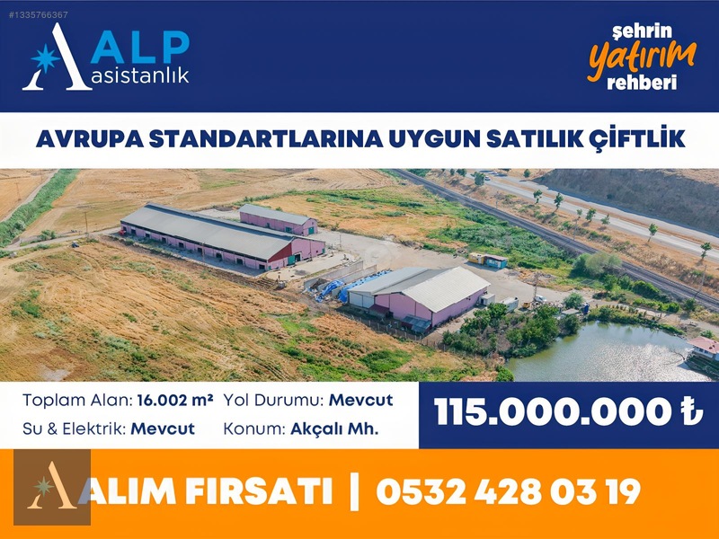 ALP ASİSTANLIK'TAN AVRUPA STANDARTLARINA UYGUN SATILIK ÇİFTLİK - 2. küçük görsel
