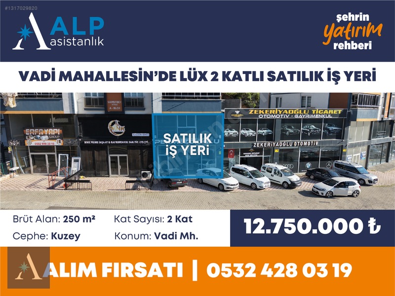 ALP ASİSTANLIK'TAN VADİ MAHALLESİNDE LÜX 2 KATLI SATILIK İŞ YERİ - 2. küçük görsel