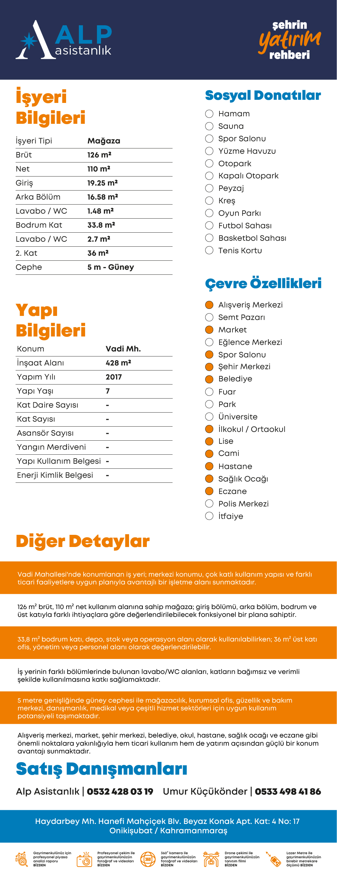 ALP ASİSTANLAK'TAN EGEMENLİK MAHDE SATILIK 3 KATLI İŞ YERİ bilgi görseli