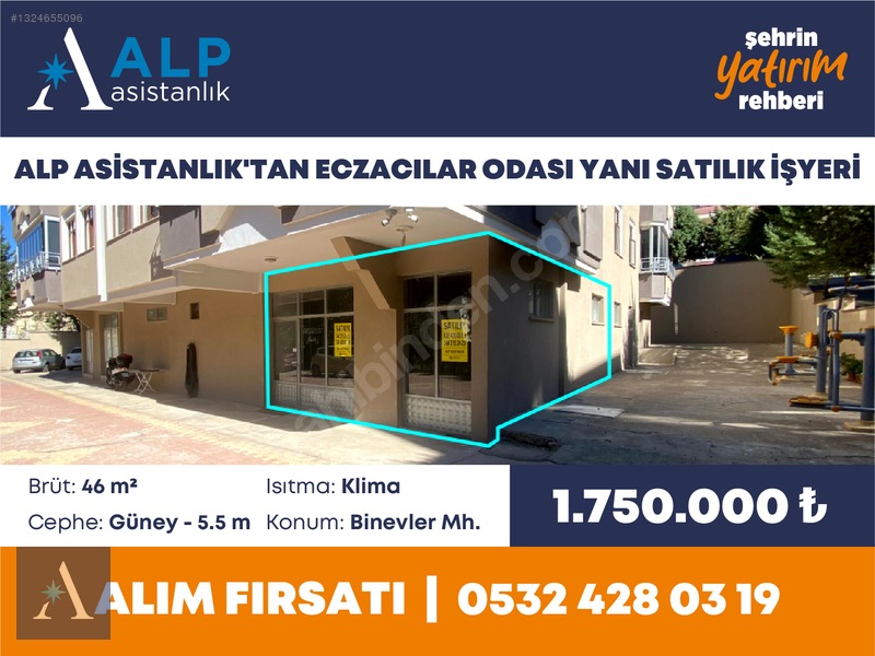 ALP ASİSTANLIK'TAN ECZACILAR ODASI YANI SATILIK İŞYERİ - 2. küçük görsel
